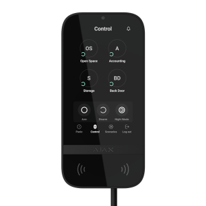 AJAX - KEYPAD TOUCHSCREEN BLACK FIBRA